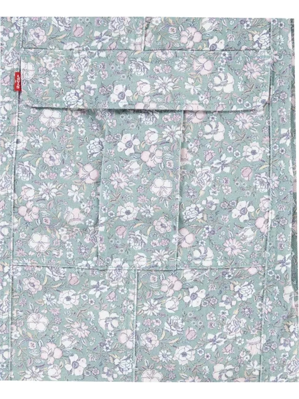 Levi’s Big Girls Twill High-Rise Baggy Floral Cargo Pants | Size 10